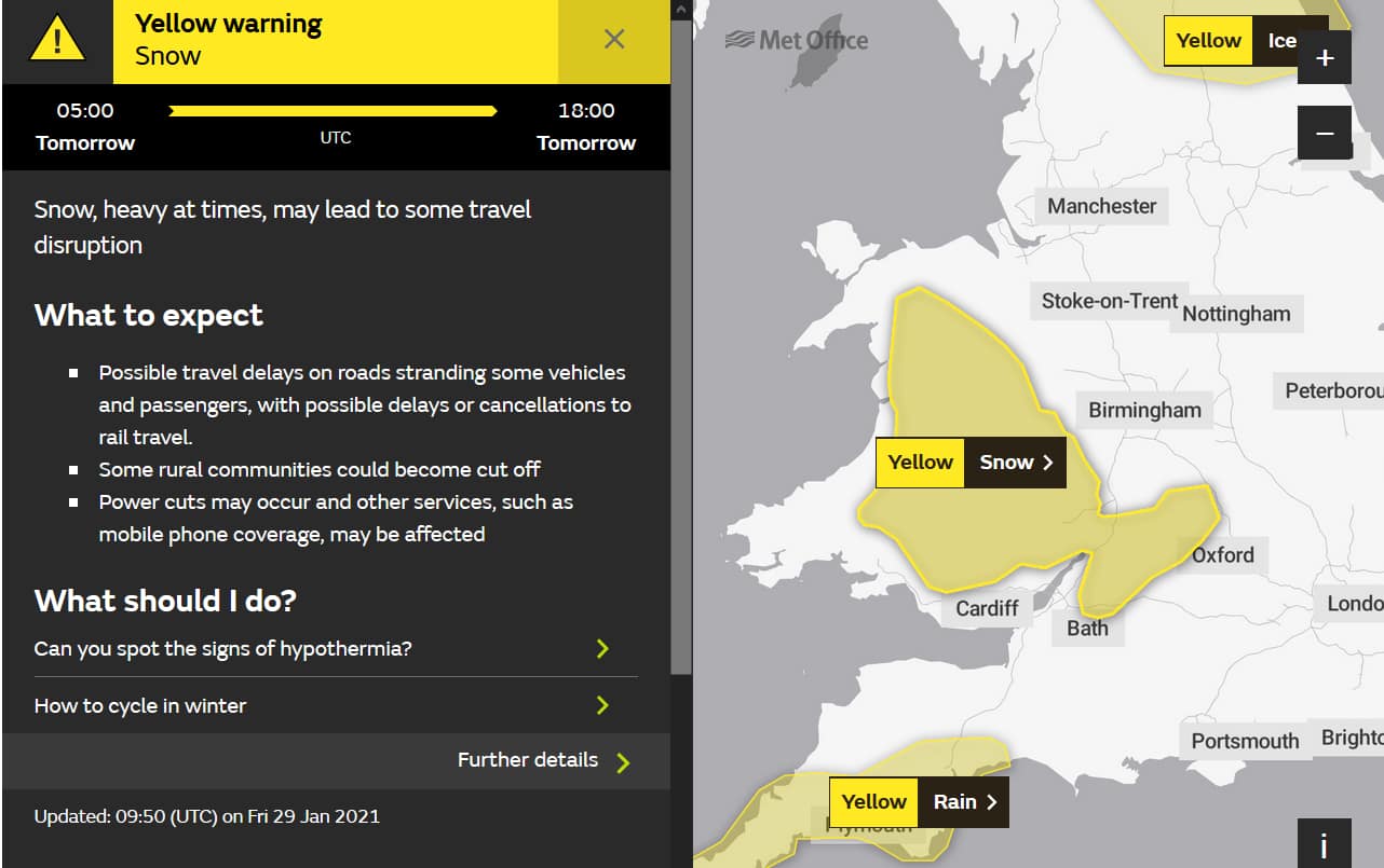Met Office warns of dangerous snow, ice and rain set to hit the UK ...