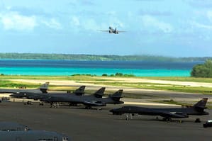 BIOT (British Indian Ocean Territory): USAF B-1 Bombers at the air base on Diego Garcia