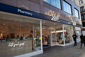 Boots chemist/pharmacy - The Strand, London, February 2022