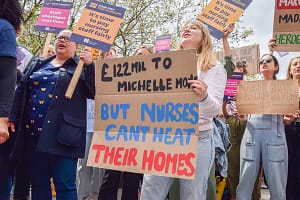 Teachers and nurses pay higher tax rates than non-graduates Nurses strike in UK