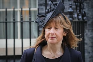 Rachel Reeves on Remembrance Sunday in Downing Street, London, UK