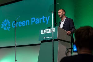 Bournemouth, UK – 3 October 2025Zack Polanski, Leader of the Green Party, at the Green Party Conference