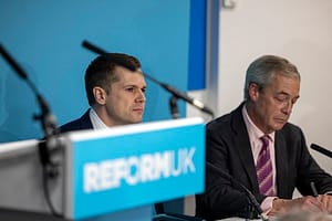 Robert Jenrick joins Reform UK following sacking from Conservative Party - London, UK. 15th January 2026.