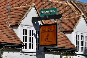 The Hand & Flowers pub and restaurant run by celebrity chef Tom Kerridge