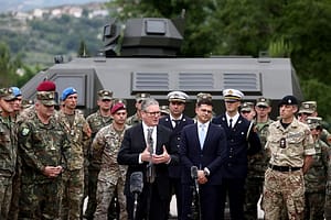 Prime Minister Keir Starmer visits UK and Albanian troops
