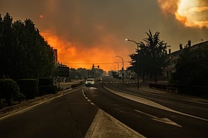 Firefighting efforts in La Adrada (Ávila)