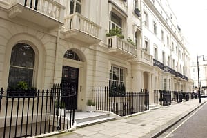 HMRC ‘council tax police’ to raid £2m homes in mansion tax crackdown A row of Georgian style terraced houses in London, typical private rented homes.