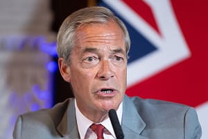 Farage warns 'people are dying' and rages 'none of them have got the balls' to stop the boats Reform UK Press Conference at The Royal Horseguards Hotel, London, UK - Mon 10 August 2026