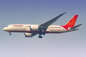 Air India Boeing 787 airplane at Bangkok-Suvarnabhumi airport