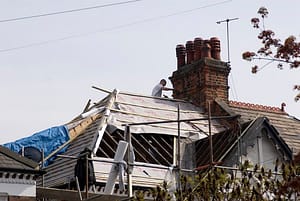 Roofing on house in United Kingdom