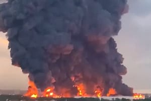 Ukraine torches Europe’s biggest oil hub in devastating strike on Putin’s war machine Russian oil