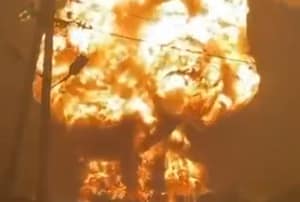 Expert fears UK and Europe 'will wake up only after capitals are hit' then 'it's too late' File picture: Moscow on fire X