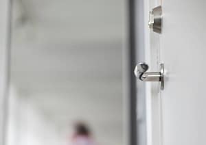 Close up of door handle