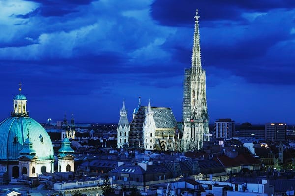 Vienna at night time