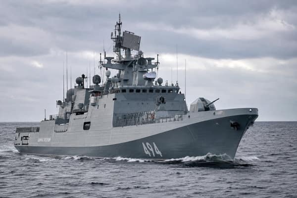 Putin’s warship back in the Channel after declaring war on a pensioners’ yacht