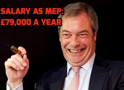 Nigel Farage salary as MEP