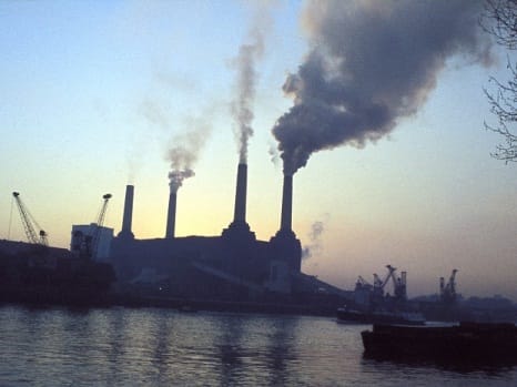 Battersea Power Station before it stopped functioning