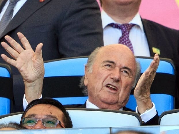 Sepp Blatter and his scaly hands