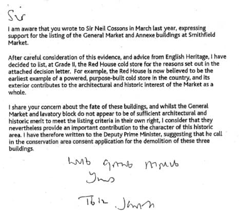 Prince Charles letter to Tessa Jowell