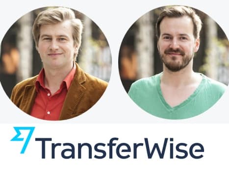 TransferWise - logo and founders