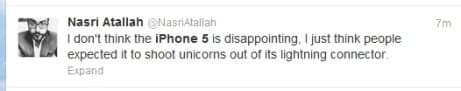 iPhone 5 tweet