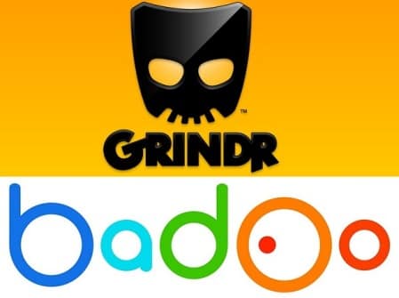 Badoo and Grindr logos