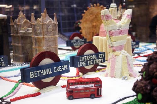 Tube map made of cake