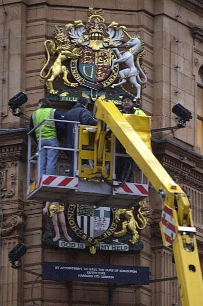 Harrods royal crests
