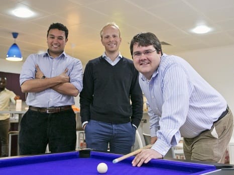 (left To Right ) Samir Desai James Meekings And Andrew Mullinger Founders Of The Funding Circle.