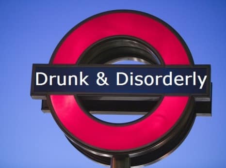 Tube drunk disorderly