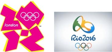 The London 2012 Logo – and the ( in my opinion ) classier Rio 2016 Logo