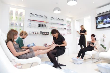 Nails Inc. pedicure room in out South Molten Street outlet