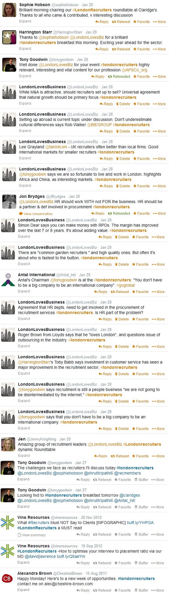 #LondonRecruiters