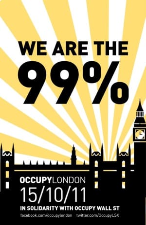 Occupy LSX flyer reading: 