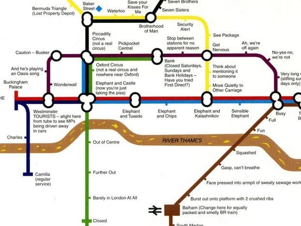 Craphound.com tube map reimagining