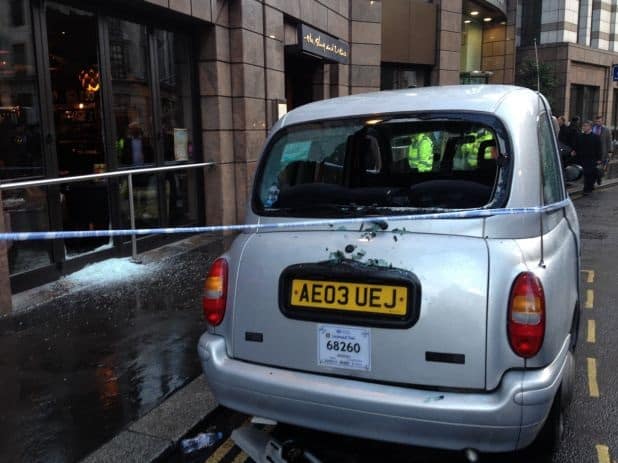 Taxi Gherkin bomb scare