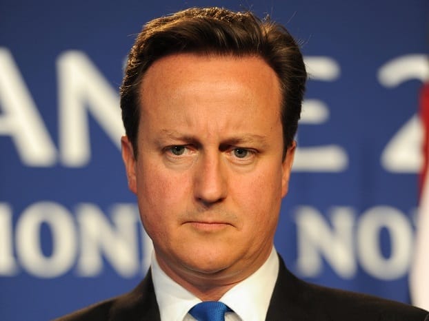 David Cameron grumpy