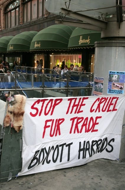 Harrods fur protest