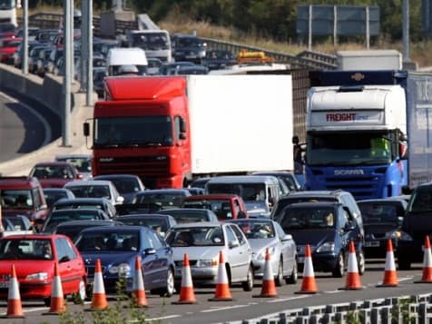 A massive traffic jam