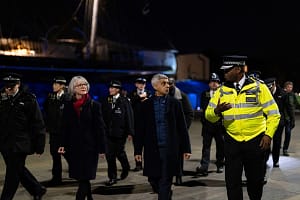 Sadiq Khan with Met Police