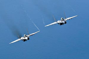Mikoyan Mig-29  23rd Tactical Squadron, Poland  air to air over Denmark