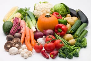 Selection of fresh vegetables