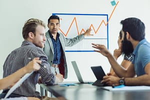 Business people in brainstorming meeting