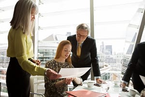 Business colleagues having meeting