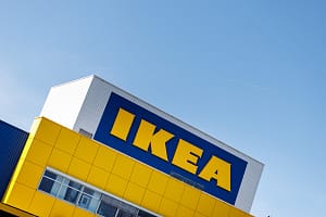 Brand logo – IKEA furniture store in Germany