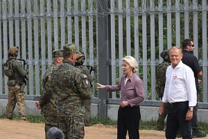 EC President Ursula von der Leyen visits Polish-Belarusian border