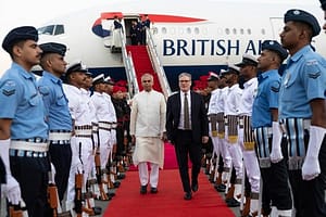Prime Minister Keir Starmer arrives in India