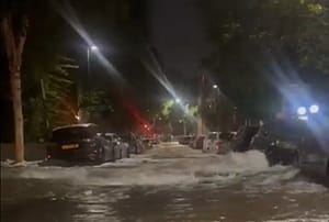 Flooding North London