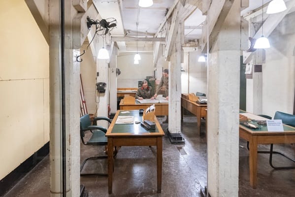 London, United Kingdom – May 13, 2019: Interior view of the shelter which housed the Cabinet War Rooms during WW II. Tod