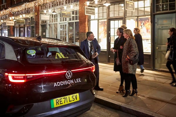 Addison Lee London night time